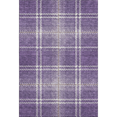 Premium Machine Washable Prisco Purple Rug