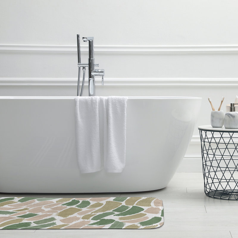 Tapis de bain, L 21 po x L 34 po, Vert