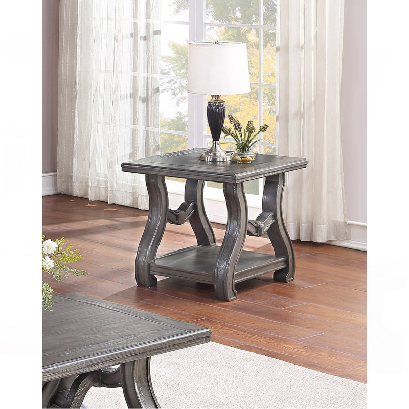 End Table With Open Shelf In Sliver