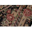 Tapis ivoire / noir / rose en laine noué à la main 8 pi 1 po x 10 pi 2 po Roca Oriental