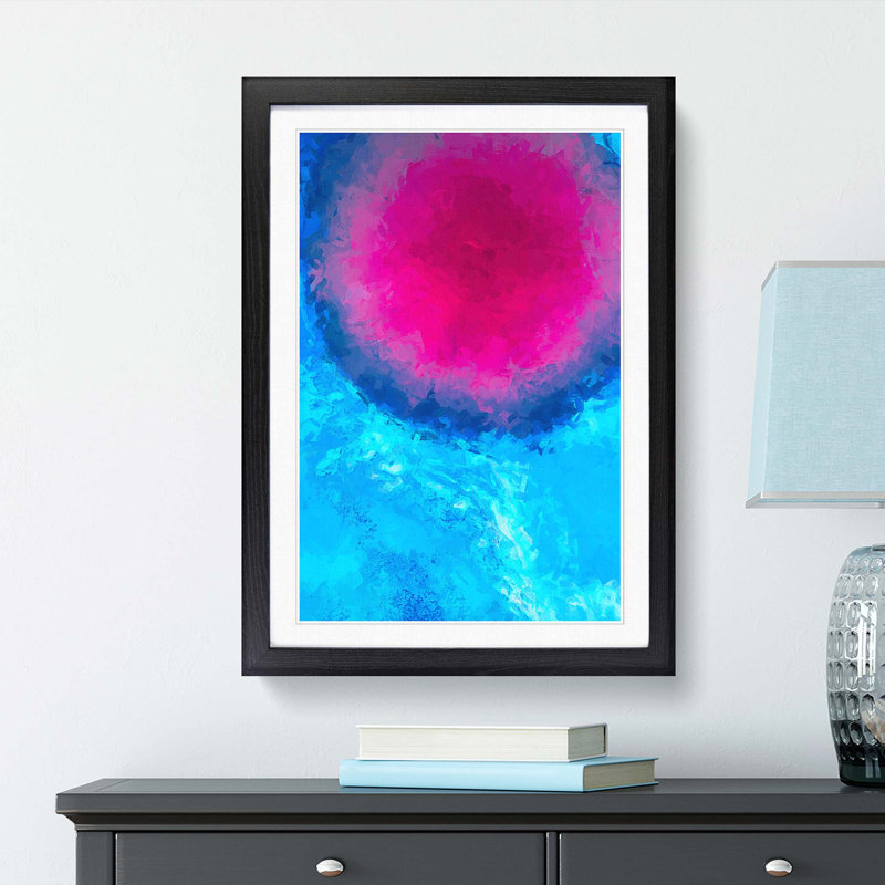 Explosion of Life in Abstract - Picture Frame Graphic Art Print, Black Framed, 36cm H x 27cm W x 2cm D