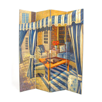 Maurin 64'' W x 72'' H 4 - Panel Folding Room Divider