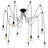 Borges Spider 10-Light Novelty Modern Linear Dimmable Chandelier
