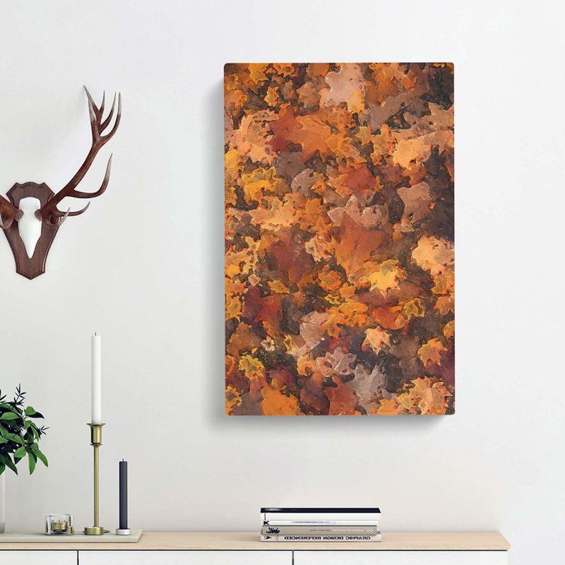 Fallen Leaves in Abstract - Wrapped Canvas, 50cm H x 35cm W x 3cm D