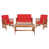 Natural Frame/Red Cushion