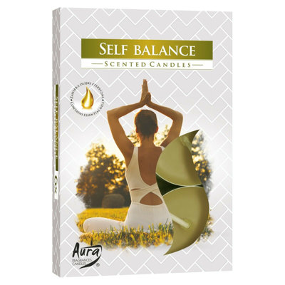 Self Balance Scented Tealight Candle with Glass Holder