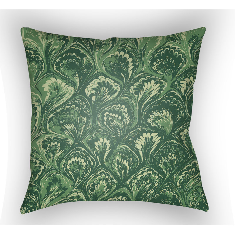 Textures Damask Outdoor Throw Pillow, Brown, 20" H x 20" W x 4" D