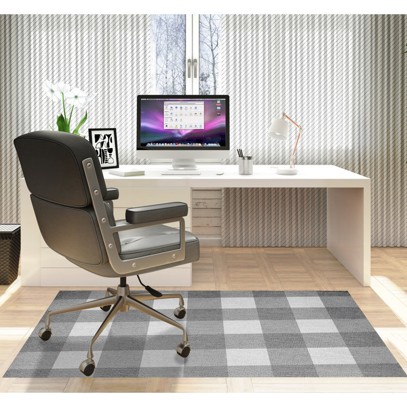 Tapis de chaise rectangulaire Chico, L 48 po x L 72 po, gris