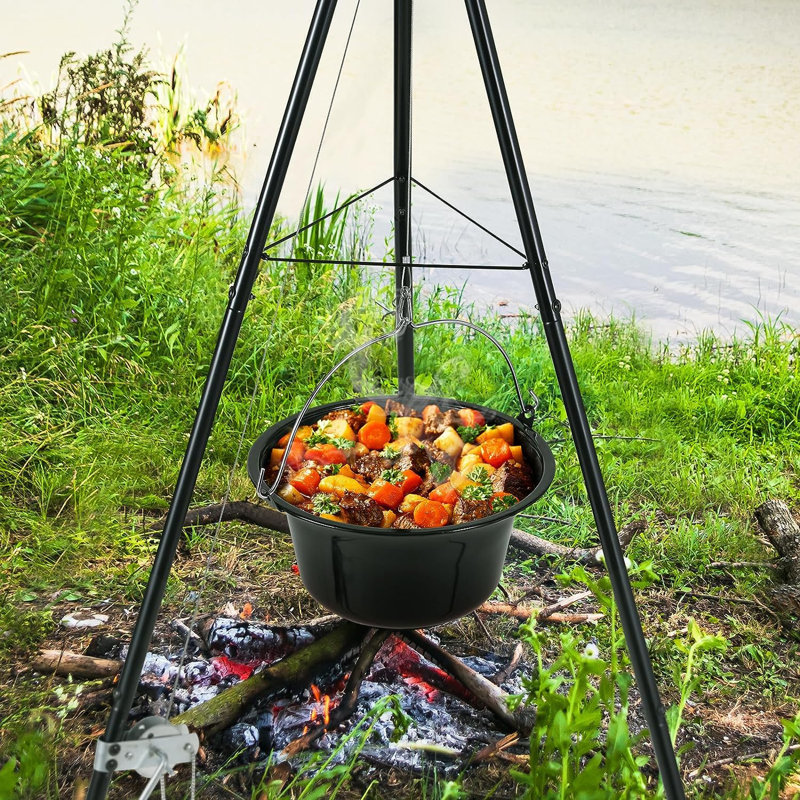 LIFERUN 10L Enamelled Cast Iron Pot Set
