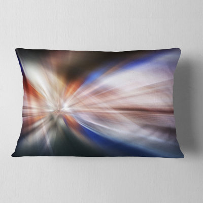 White Focus Color - Abstract Printed Throw Pillow