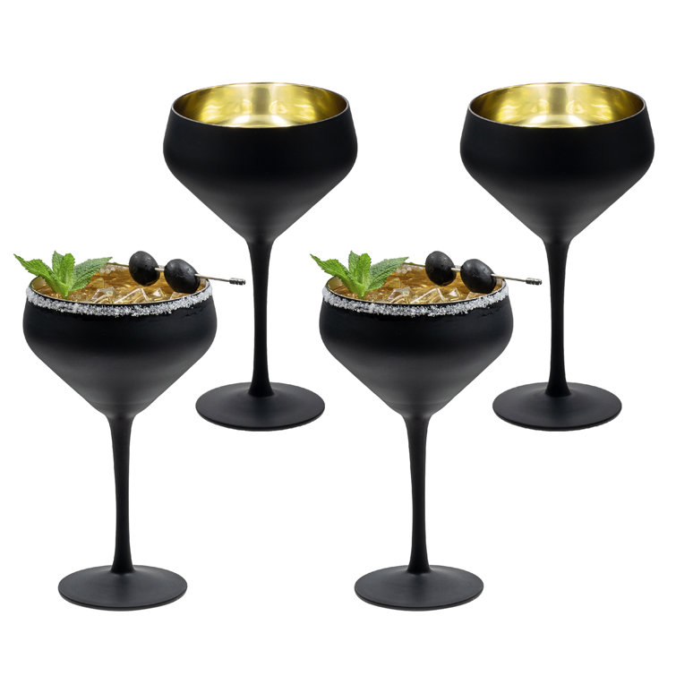 Lot De 4 Verres à Martini WATERFORD Simply Red - Cristal Taillé, 7,5" X 5,25", état Neuf Avec Léger Défaut Possible