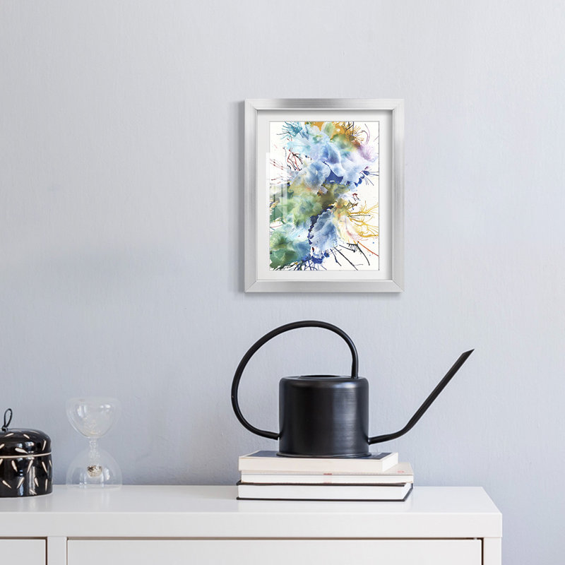 Like An Iris I -Framed Print, 25.5" H x 17.5" W, Silver