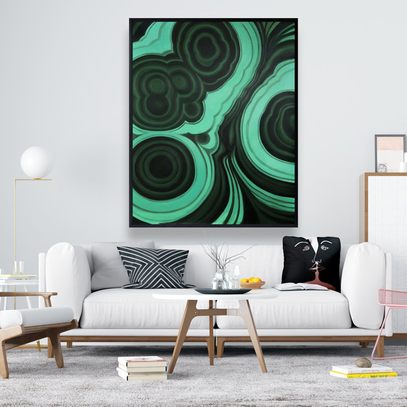 Formes abstraites en pierre de malachite | Décoration intérieure