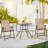 Square Patio Bistro Table with Umbrella Hole