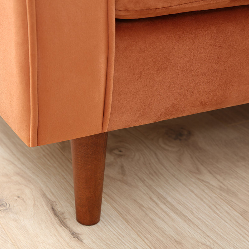 Canapé rembourré Haretina, 100 % polyester orange