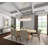 Kester - 6-Light Island-Light - Brushed Brass Finish - Wispy White Murano Style Alabaster Glass Shade