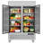 VEECOOL 54.4" W Commercial Refrigerators WiFi-Enabled, 49 cu.ft. Stainless Steel Reach-In Fridge with 8 Shelves, APP & Digital Control, LED Lighting for Restaurant, Bar, Cafe, ETL&ETL Sanitation