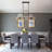 12-Light Clear Glass Linear Chandelier