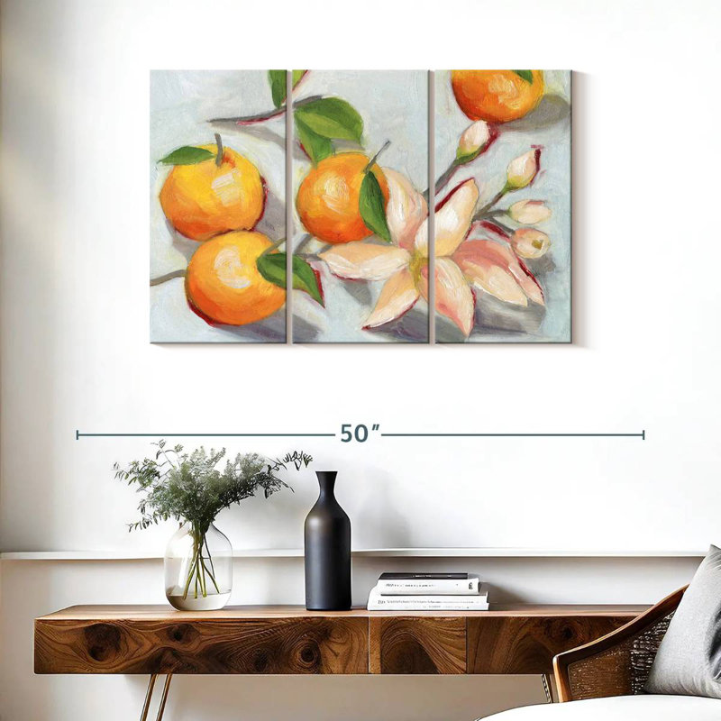 Yarlin Tangerine Blossoms I, 24" H x 38" W