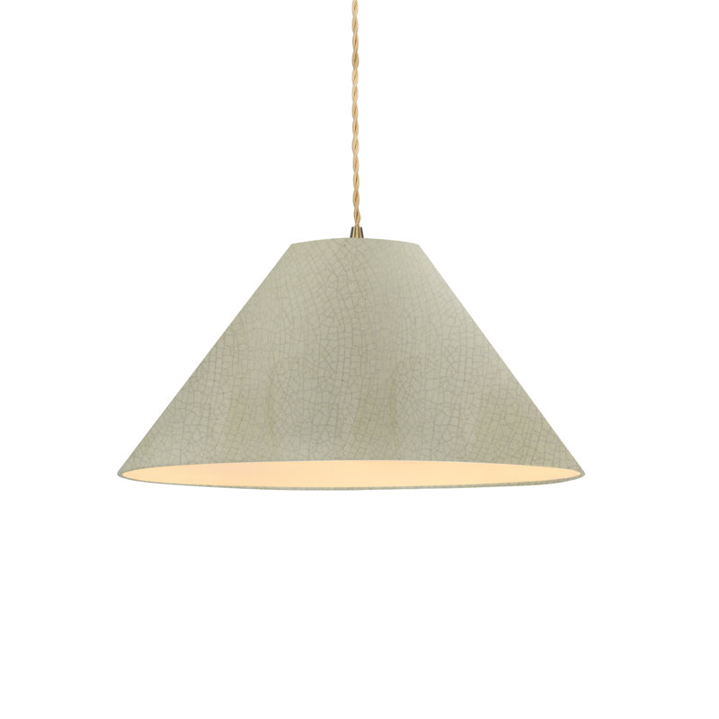 Radiance - Luminaire suspendu 1 lumière Avola - l 15 po x H 7,25 po - ampoule remplaçable - cordon torsadé beige