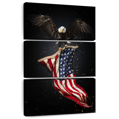 Borges Eagle Flying With American Flag