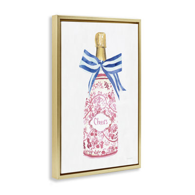 Flirty Champagne Cheers Floating Frame, design by Mercedes Lopez Charro
