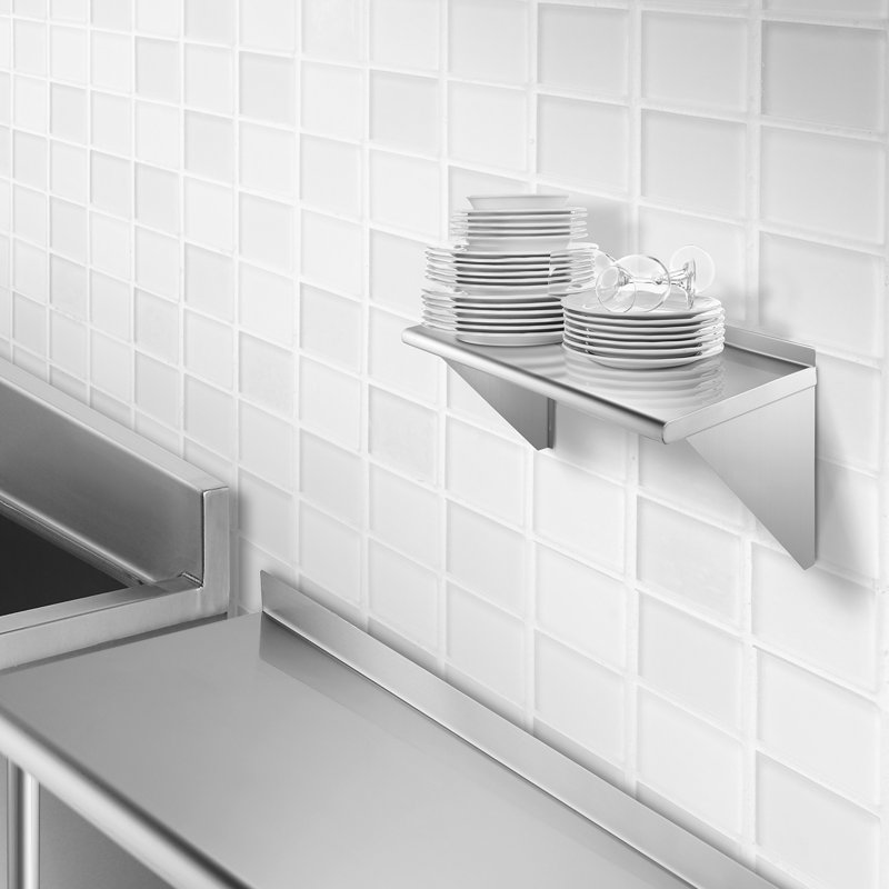 Metal Bracket Shelf, 18.5" H x 24" W x 12" D