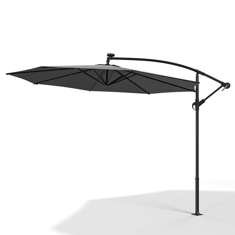 3M Cantilever Parasol with LED Light, Black