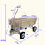 Chariot de jardin d'extérieur avec rampes en bois