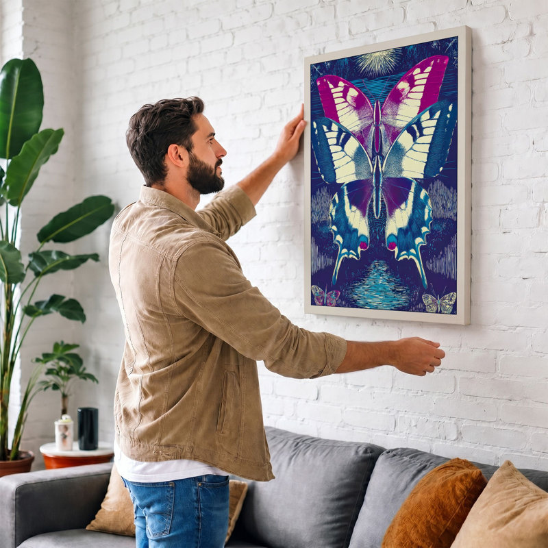 Celestial Butterfly Modern - Print, 30x20 - 76.2 x 50.8 cm, Sage Border