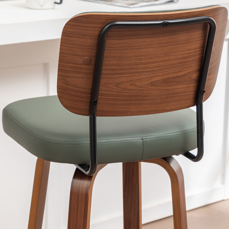 Swivel Counter & Bar Stools (Set of 4), Bar Stool (30.7" Seat Height), Green