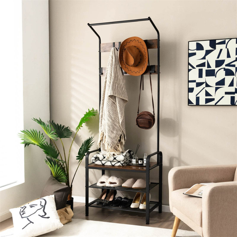 Demeter 66 cm W Hall Tree with Shoe Storage