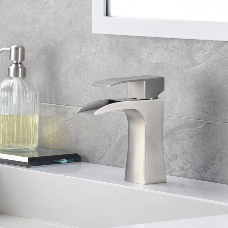 Robinet de salle de bain Sumerain, Nickel brossé