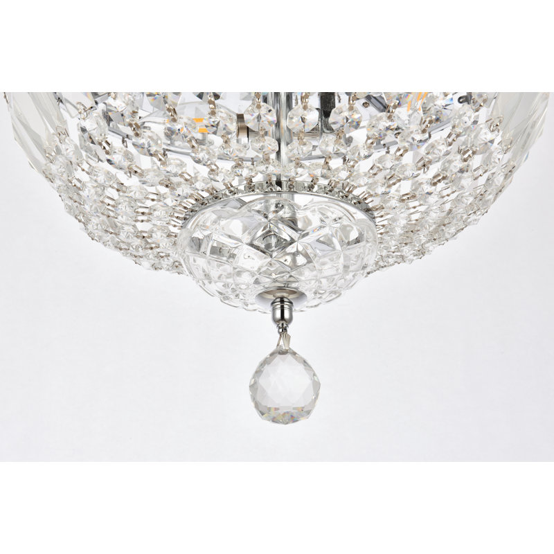 Stinnett Flush Mount, Chrome, 8" H x 10" W x 10" D, 4 Lights