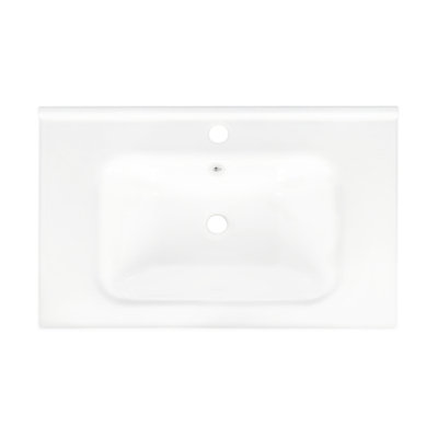 27.8" White Ceramic Basin, Only Ceramic Sink, Without Cabinet