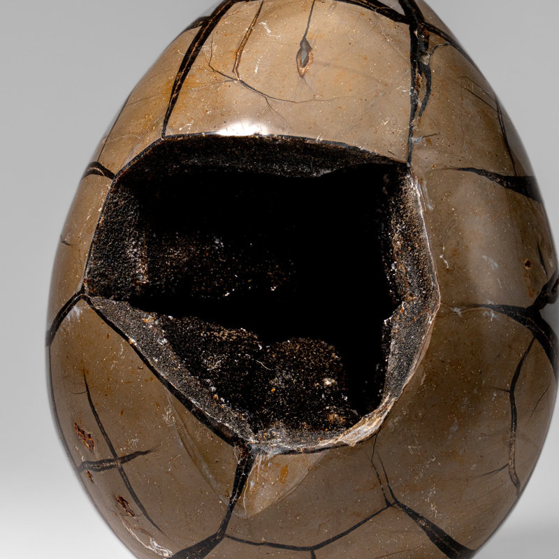 Polished Septarian Druzy Geode Egg From Madagascar (20 Lbs)