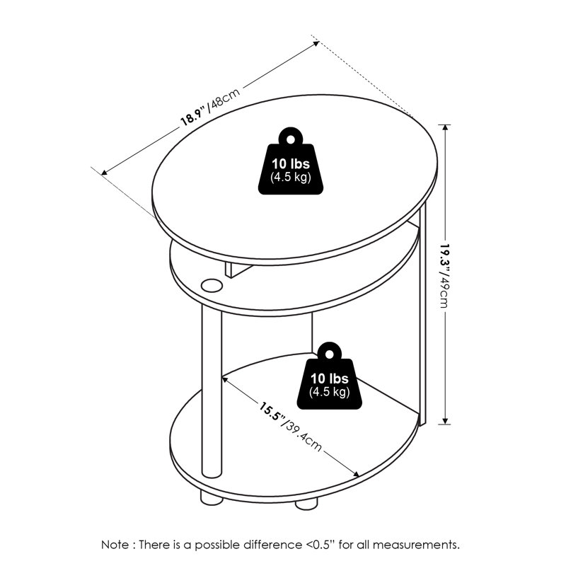 Table de bout ovale Ebay Designs JAYA Dockery