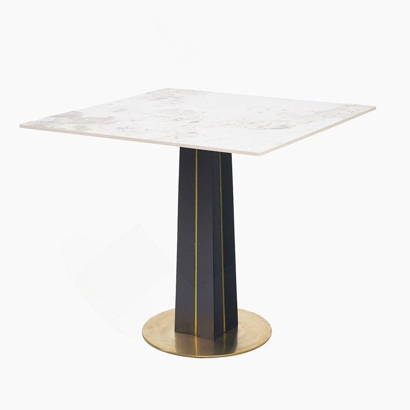 Table de Négociation Modern Modern, Blanc / Gris, Pierre frittée