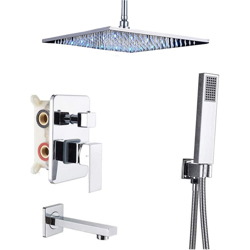 Robinet de douche avec valve brute, Chrome