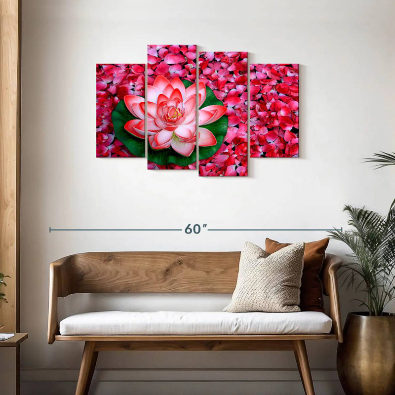 Lotus Flower And Rose Petals