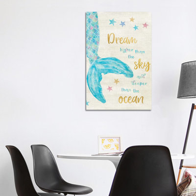 Mermaid Dream 1 Piece Wrapped Canvas Painting