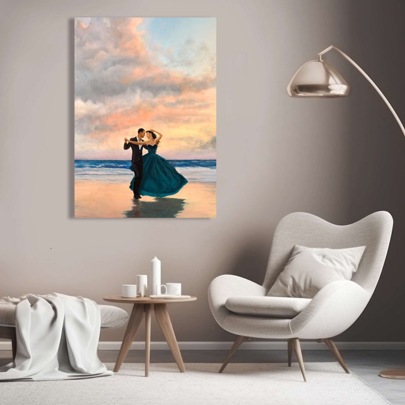 Dancing On The Beach (Detail) by Pierre Benson - Wrapped Canvas Print, 100cm H x 70cm W x 4cm D