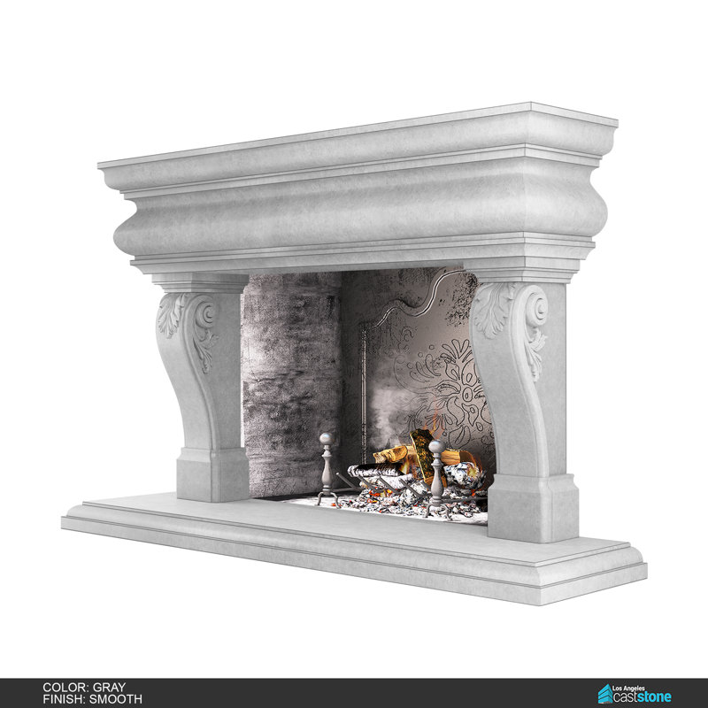 Great Adana Fireplace Surround, Smooth Gray