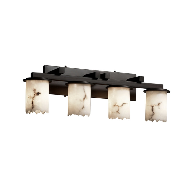 Éclairage pour meuble-lavabo 4 lumières Aleynah, Bronze foncé