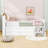 Twin Wooden Four Drawers Bed with LED Lights-650366393