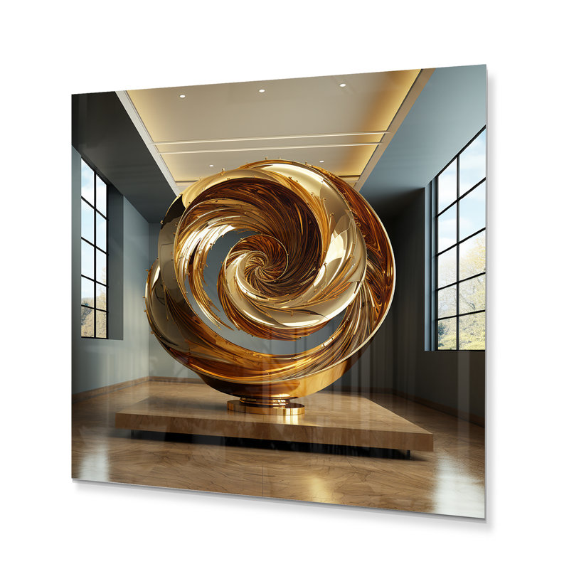 Golden Ratio Spiral - Décoration murale spirales abstraites en métal, H 30 po x l 30 po x P 1 po