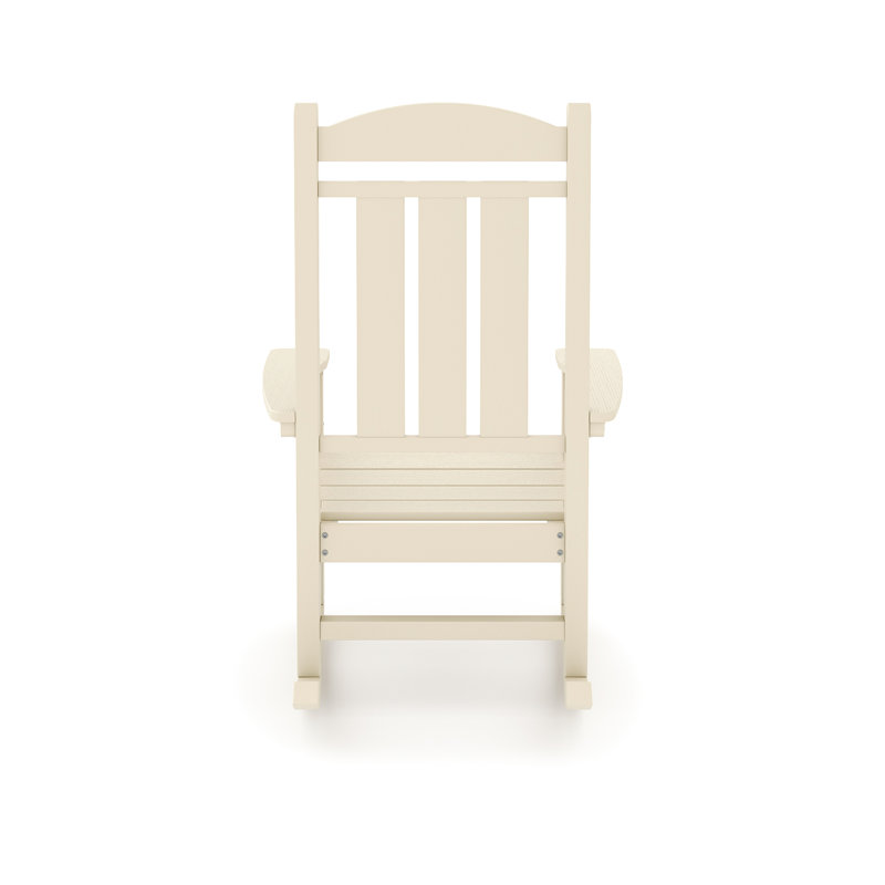 Chaise berçante beige pour meubles de véranda