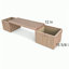 Banc de jardinière Grove - Brun cendré