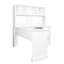 Bureau à domicile avec couleur blanche antique, grand espace de rangement, 2 tablettes, 2 grands tiroirs, facile à nettoyer, vaste espace de travail blanc ordinateur, rangement, égratignure, bureau spacieux-1878484215