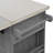 Outdoor Kitchen Island Fir Wood Kitchen Island with Stainless Steel Top, Ample Storage Space, Towel and Spice Racks and a Bottle Opener for Outdoor, Black-454768018